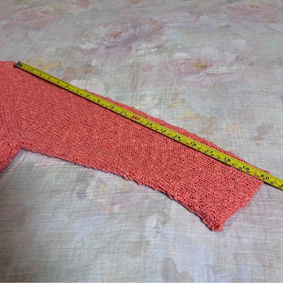 Fever coral fuzzy long open boucle knit cardigan XL - Picture 7 of 8